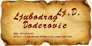 Ljubodrag Doderović vizit kartica